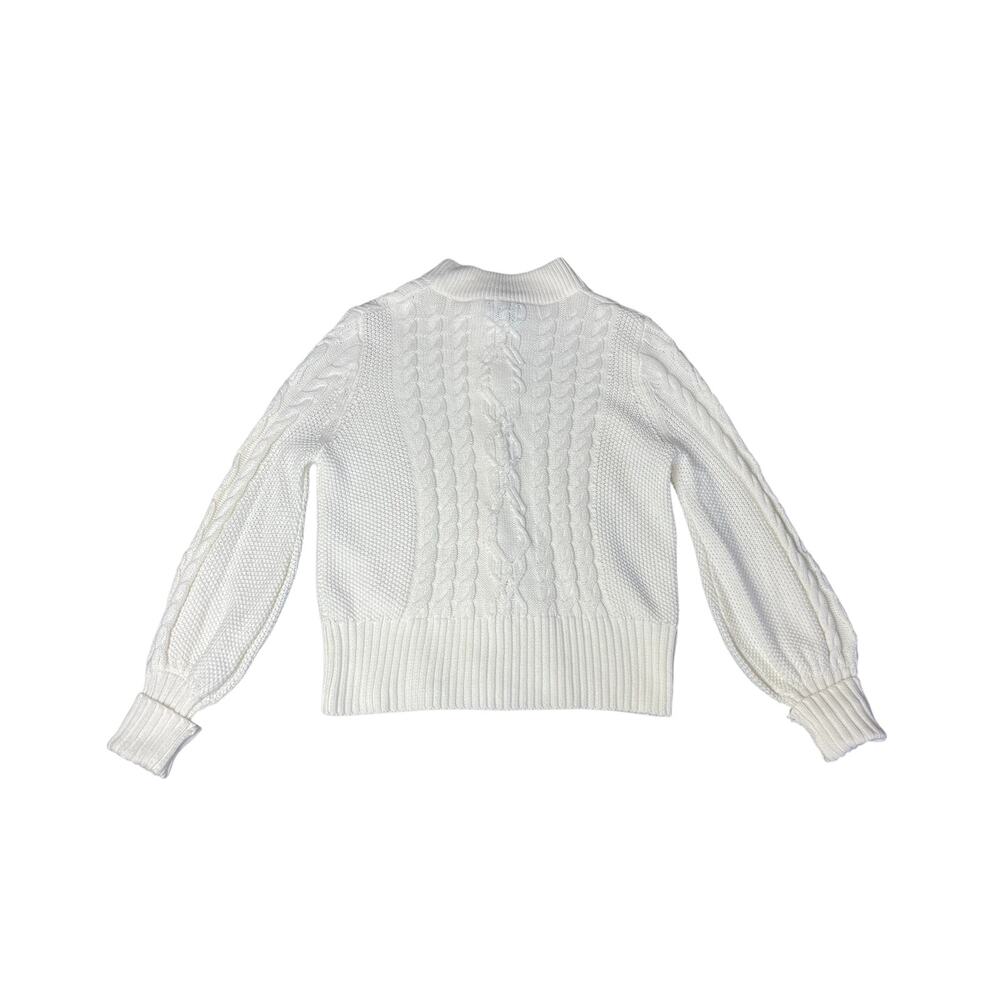 Tuckernuck Cream Cable Knit Sandstone Cotton Colette Cardigan Size SM Preppy - Picture 3 of 6